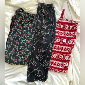 NEW lot of 3 pajama sleep pants lot xs-s Stars above, Old navy